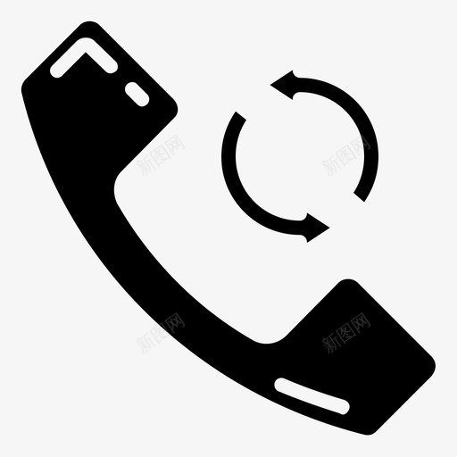 回拨通讯电话svg_新图网 https://ixintu.com 回拨 通讯 电话 符号