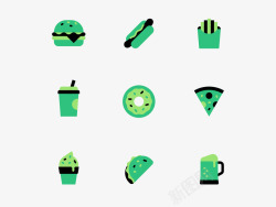 junkJunk Food Icons beer taco ice cream slice pizza donuts cola fry frypotato hotdog burger图标高清图片