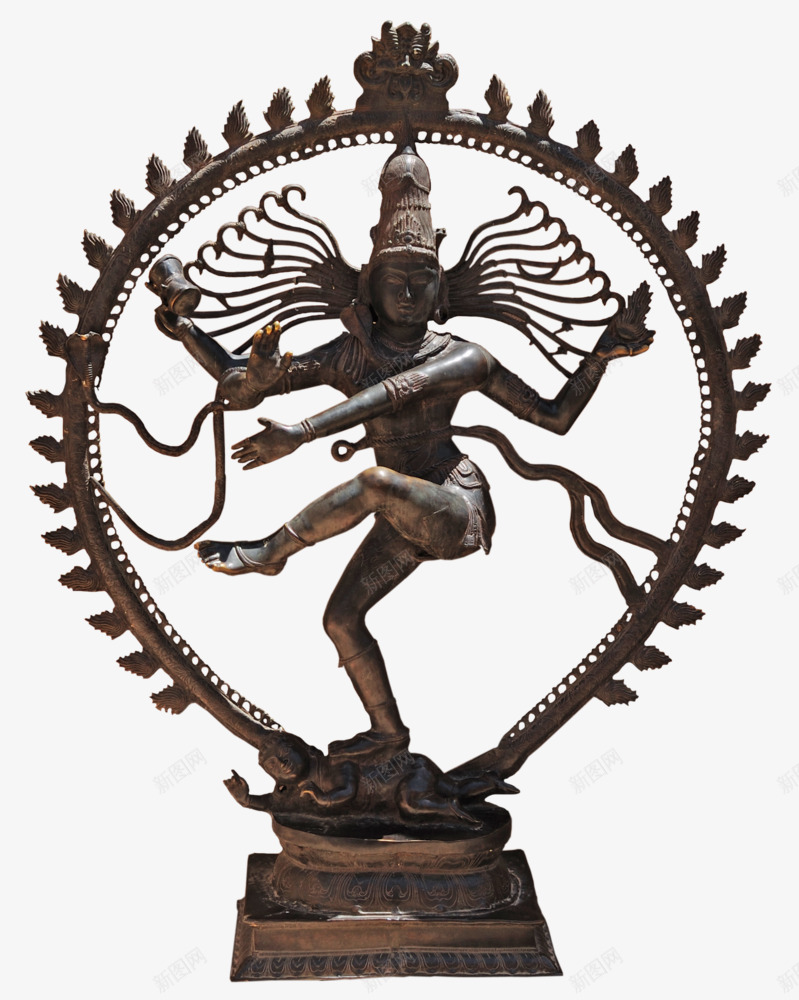 Shiva Nataraja the Lord of the Dance Statue  by EveLivesey on deviantART免扣  png免抠素材_新图网 https://ixintu.com 免扣