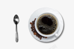 咖啡 茶杯和茶碟 黑咖啡 茶勺 茶匙 饮料 碟 喝 杯 咖啡杯厨房美食素材