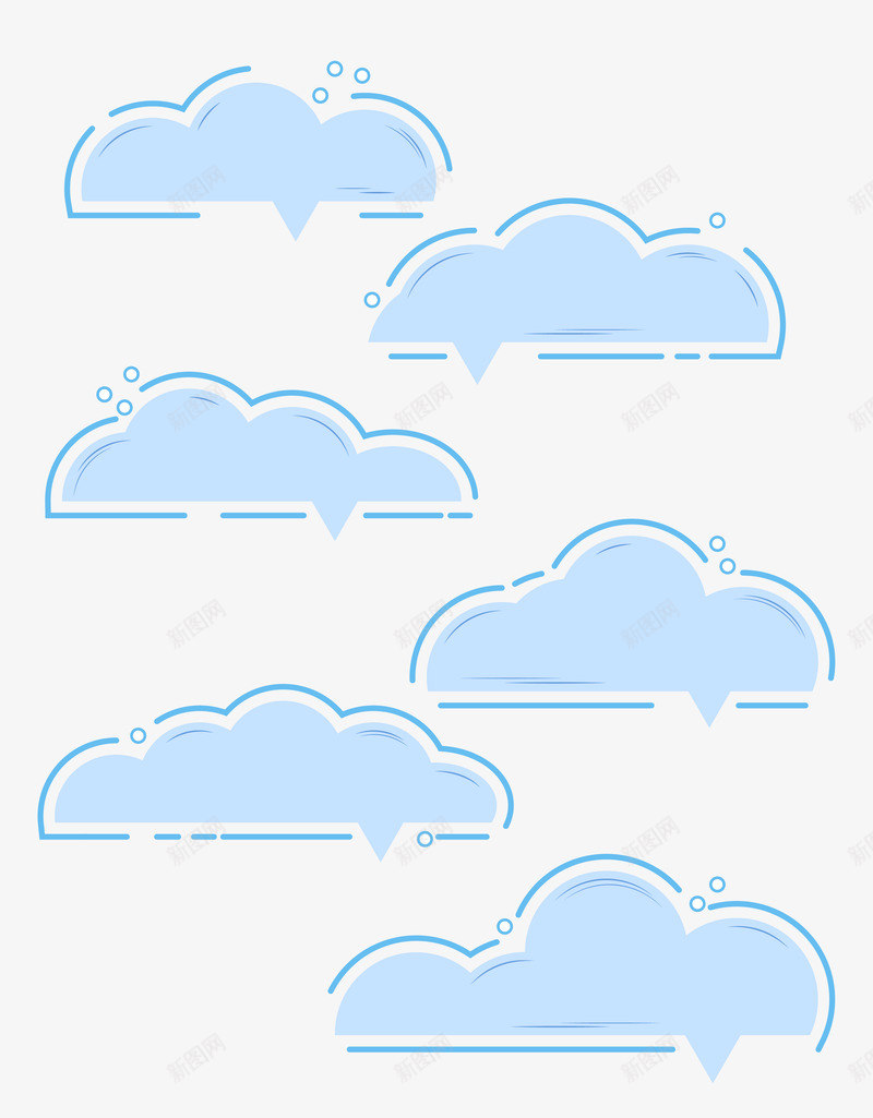 小清新可爱风云朵对话框png免抠素材_新图网 https://ixintu.com 清新 可爱 风云 云朵 对话框