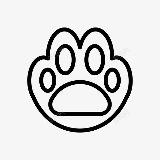 爪动物猫svg_新图网 https://ixintu.com 动物 猫狗 爪印 物体