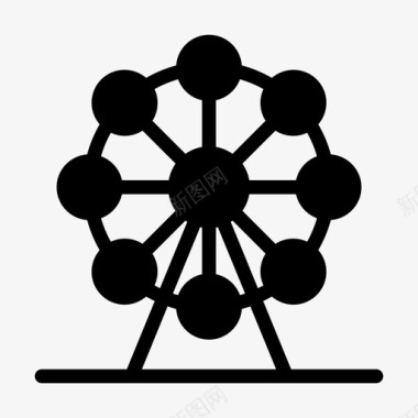 摩天轮游乐场公园图标