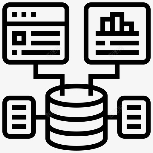 聚合数据分析处理svg_新图网 https://ixintu.com 聚合 数据 数据分析 处理 来源 在线 营销