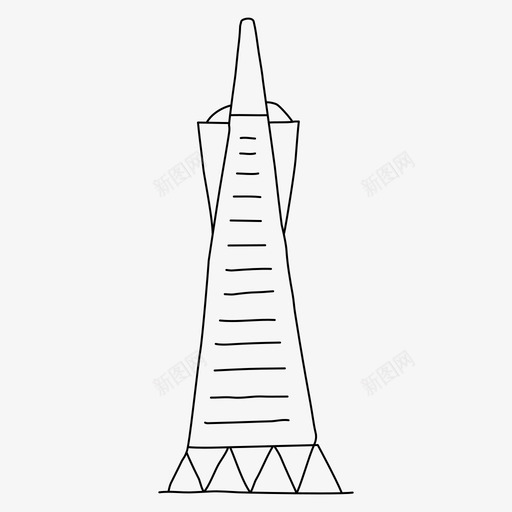 泛美金字塔建筑旧金山svg_新图网 https://ixintu.com 泛美 金字塔 建筑 旧金山 素描 摩天大楼 世界 地标科 细线