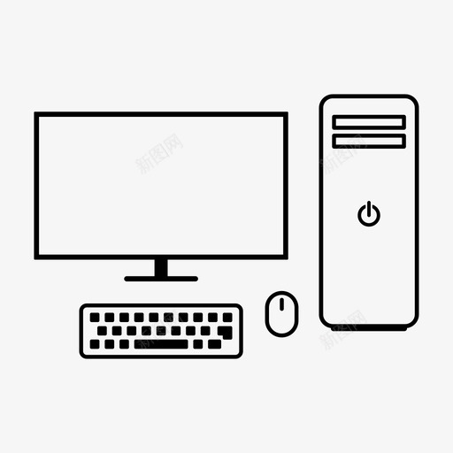 个人电脑计算机设备svg_新图网 https://ixintu.com 个人电脑 计算机 设备 硬件技术