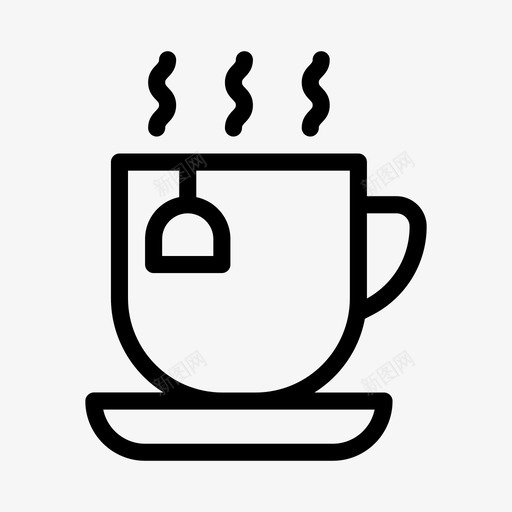 茶咖啡饮料svg_新图网 https://ixintu.com 咖啡 饮料 茶包 圣诞老人 线条 符号