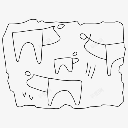 拉斯吉尔古代岩画svg_新图网 https://ixintu.com 拉斯 吉尔 古代 岩画 素描 索马里 世界 地标 柯纳 细线