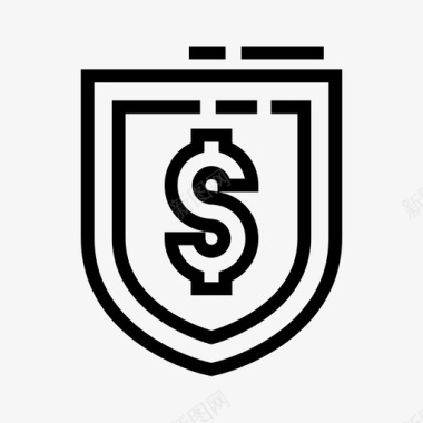 金钱保护美元安全图标