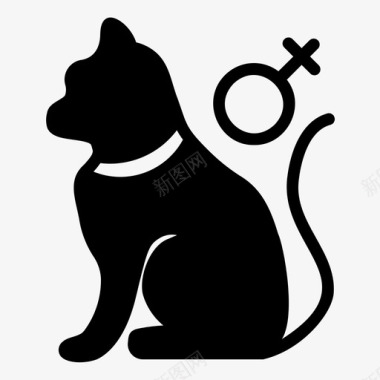 猫女性别宠物店图标