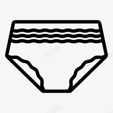 月经内裤女性尿布女性卫生图标