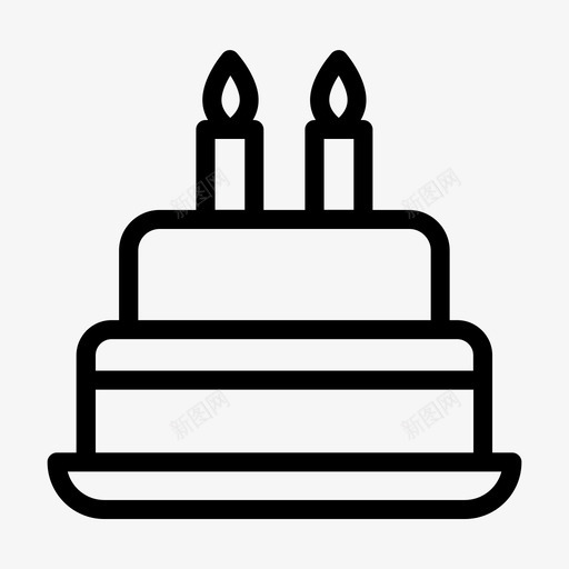 蛋糕蜡烛庆祝svg_新图网 https://ixintu.com 母亲节 蛋糕 蜡烛 庆祝 聚会 线条 符号