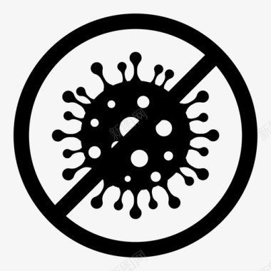 冠状病毒生物学流感图标