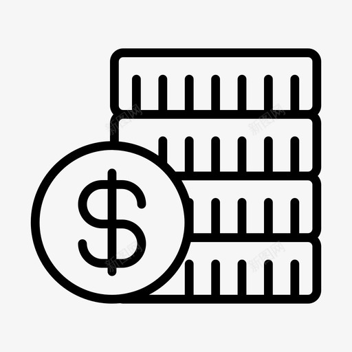 美元预算商业svg_新图网 https://ixintu.com 商业 美元 预算 硬币 货币 线条 符号