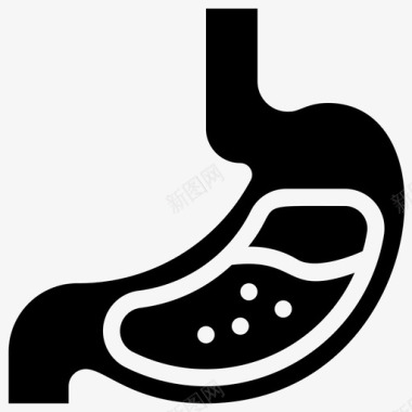 胃胃肠健康和医疗图标