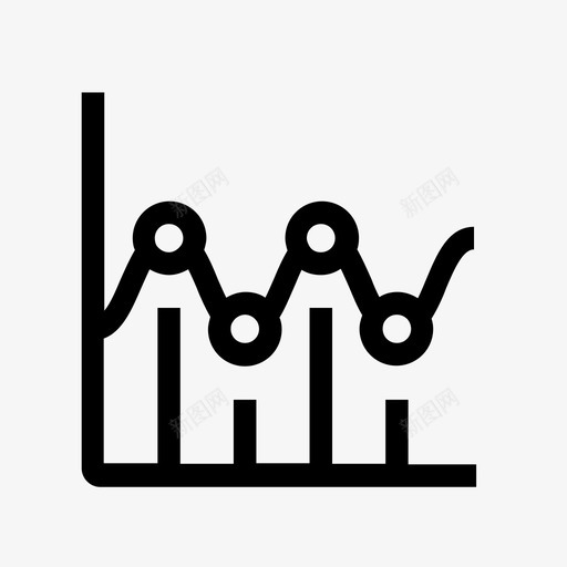 统计图表向下svg_新图网 https://ixintu.com 统计 图表 向下 直线 向上