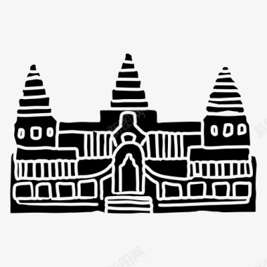 吴哥窟建筑柬埔寨图标