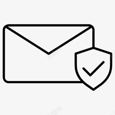 电子邮件安全已接受屏蔽图标