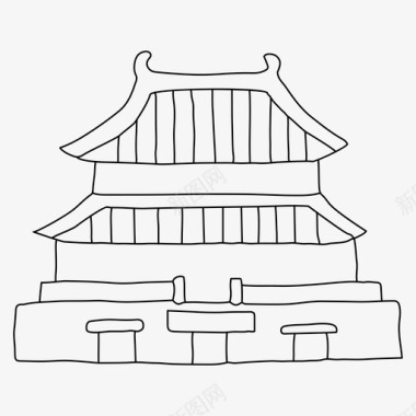 紫禁城亚洲北京图标