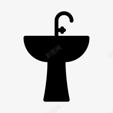 水槽浴缸水龙头图标