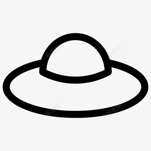 帽子女帽服装轮廓svg_新图网 https://ixintu.com 帽子 女帽 服装 轮廓