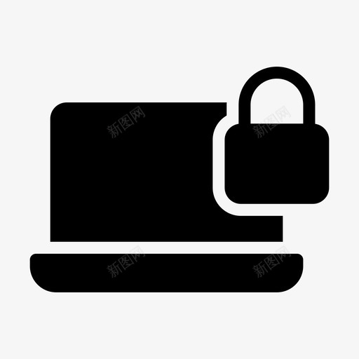 锁笔记本电脑挂锁svg_新图网 https://ixintu.com 电脑 笔记本 安全 挂锁