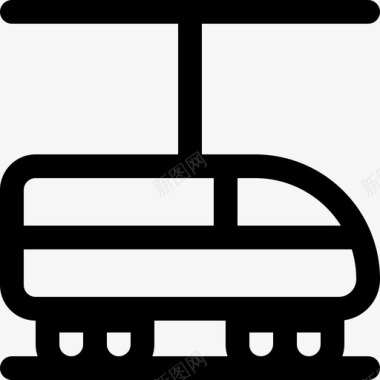 火车单轨电动铁路车站图标