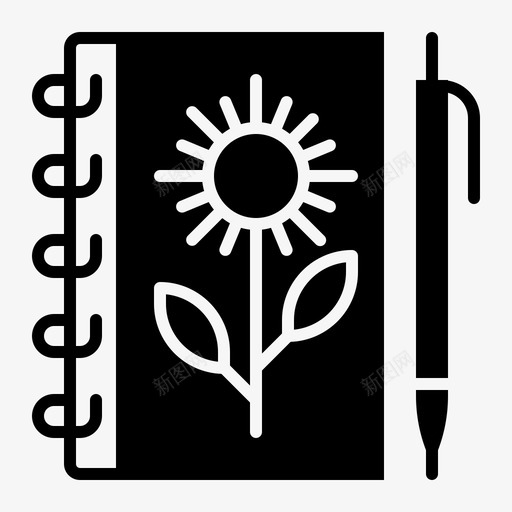 笔记本日记钢笔svg_新图网 https://ixintu.com 笔记本 日记 钢笔 写字 创意设计