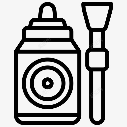 镜头清洁剂瓶子刷子svg_新图网 https://ixintu.com 镜头 清洁剂 瓶子 刷子 子设备 摄影 影线