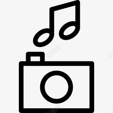 摄像机和音乐音响设备麦克风图标