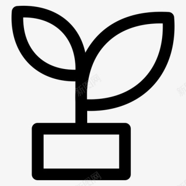 植物叶盆图标