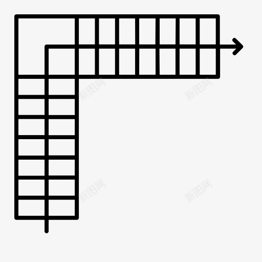 建筑符号楼梯台阶svg_新图网 https://ixintu.com 建筑 符号 楼梯 台阶 人行道 轮廓