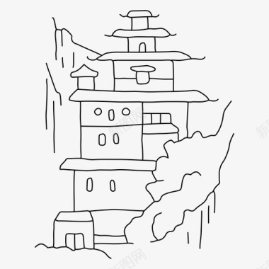 虎巢寺建筑不丹图标