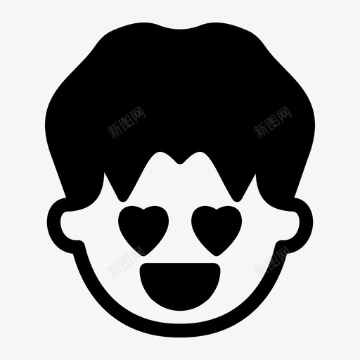 爱男孩表情符号svg_新图网 https://ixintu.com 男孩 表情 符号 情感 感觉