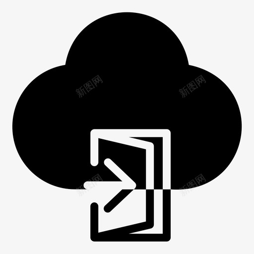 云计算门svg_新图网 https://ixintu.com 登录 云计算 界面 图示