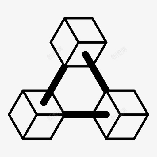 模块组件连接svg_新图网 https://ixintu.com 模块 组件 连接 立方体 三元