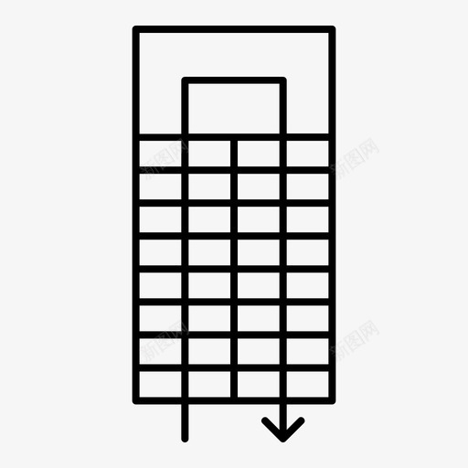 建筑符号台阶u形楼梯svg_新图网 https://ixintu.com 建筑 符号 台阶 楼梯 人行道 轮廓