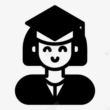 毕业教育研究生图标