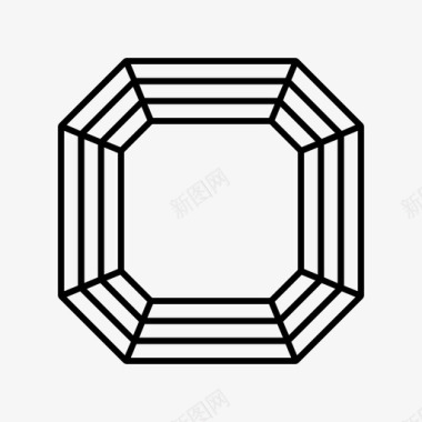 钻石形状切割珠宝图标