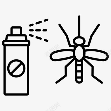 蚊子杀虫剂虫子杀虫剂图标