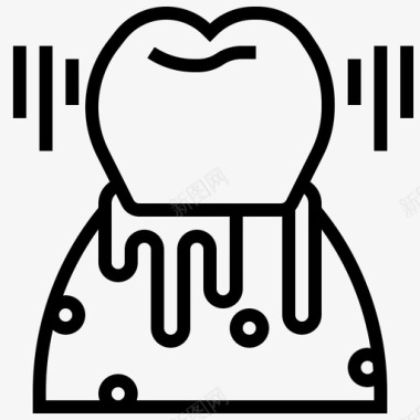 牙龈炎疾病牙龈图标