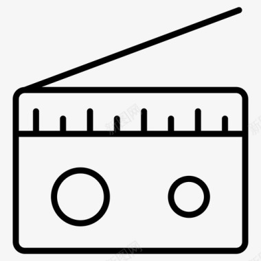收音机调频收音机收音机接收器图标