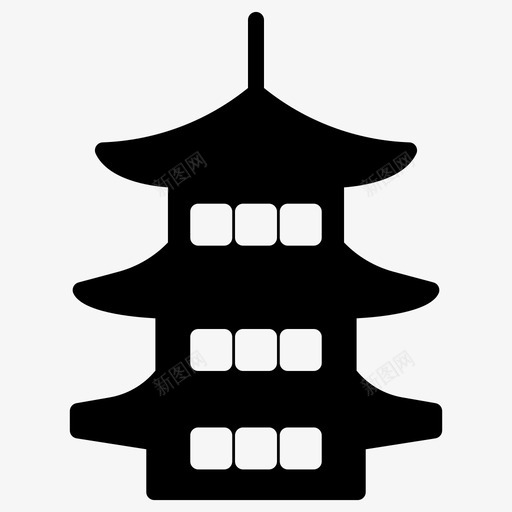宝塔城堡日本svg_新图网 https://ixintu.com 日本 宝塔 城堡