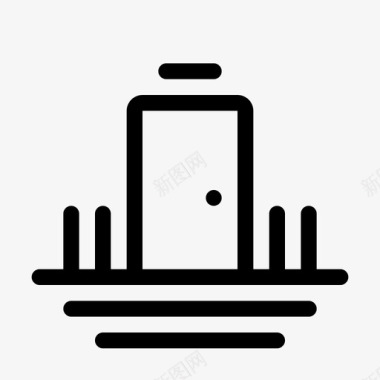 入口公寓门图标