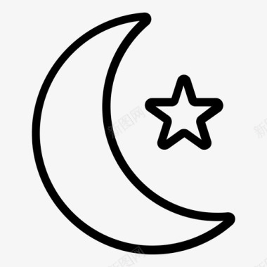 月亮星星斋月图标