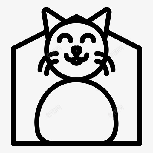 猫屋动物家svg_新图网 https://ixintu.com 猫屋 宠物 动物家 概述