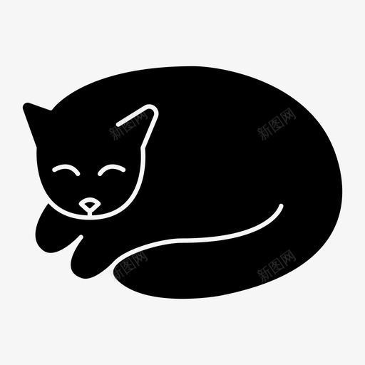 舒适的猫可爱的猫svg_新图网 https://ixintu.com 舒适 小猫 猫可 爱的 毛茸茸 呼噜 噜声