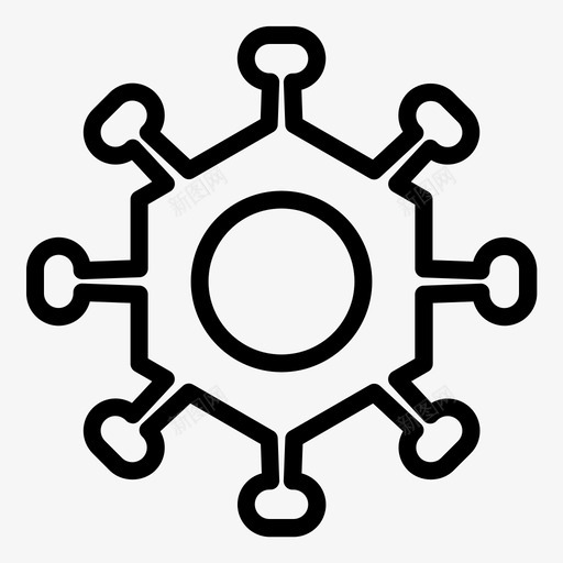 病毒细菌电晕svg_新图网 https://ixintu.com 病毒 细菌 电晕