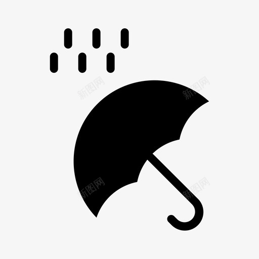 雨保险保护svg_新图网 https://ixintu.com 保险 保护伞 天气