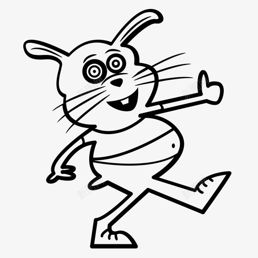 奇怪的兔子卡通疯狂svg_新图网 https://ixintu.com 奇怪 怪的 兔子 疯狂 卡通